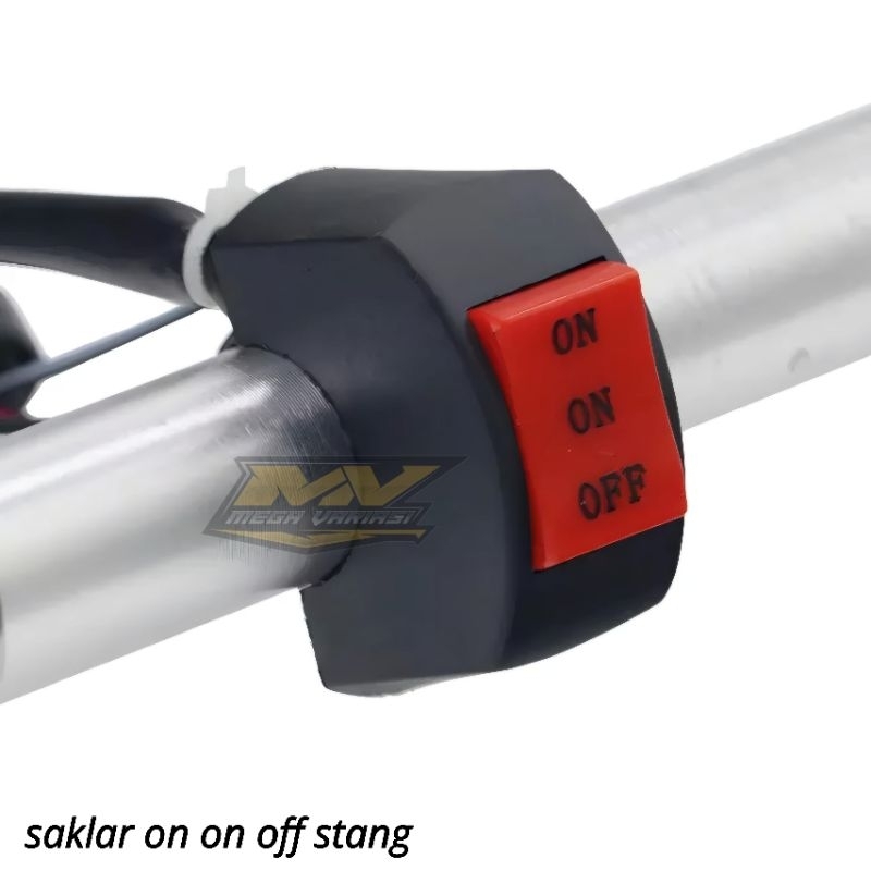 SAKLAR ON ON OFF LAMPU MOTOR  KLEM STANG SWITCH ON OFF LAMPU STANG MOTOR  3 PIN ATAU 3 KLIK COCOK UN