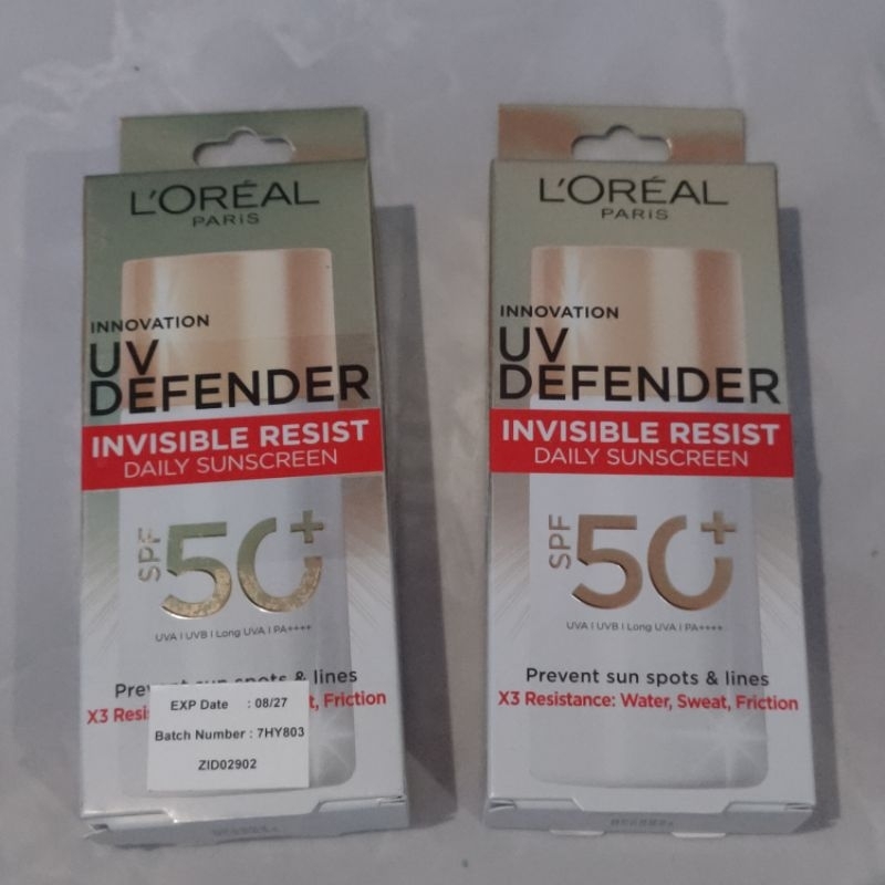SUNSCREEN LOREAL PARIS UV DEFENDER INVISIBLE RESIST 50ML