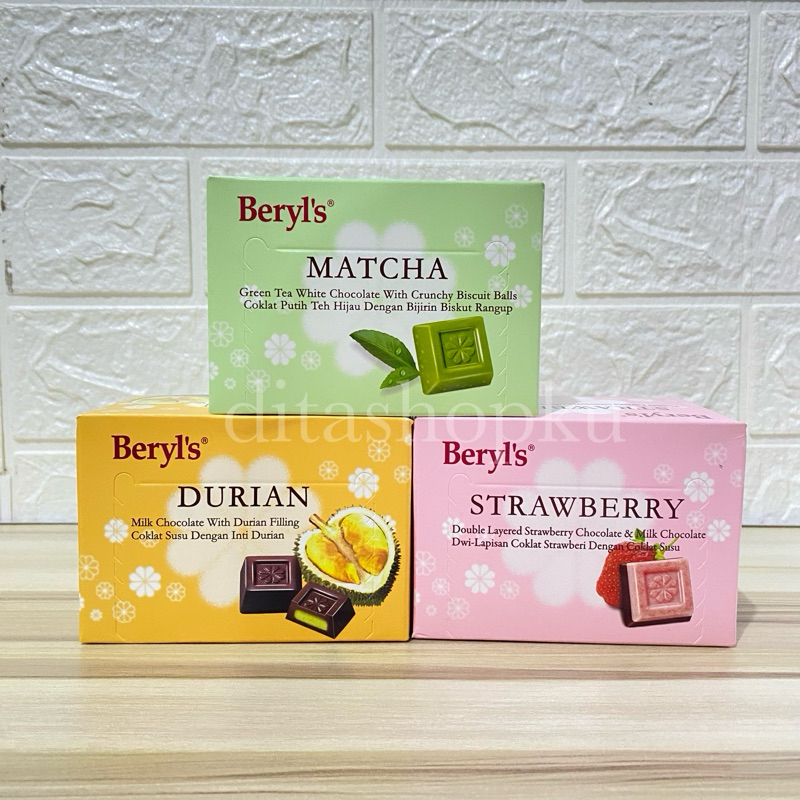 

BERYL’S Chocolate Matcha Strawberry 60 gr / Dark Coklat Beryl’s Malaysia / 80% Dark Cocoa Beryls / Sea Salt Beryl’s Dark