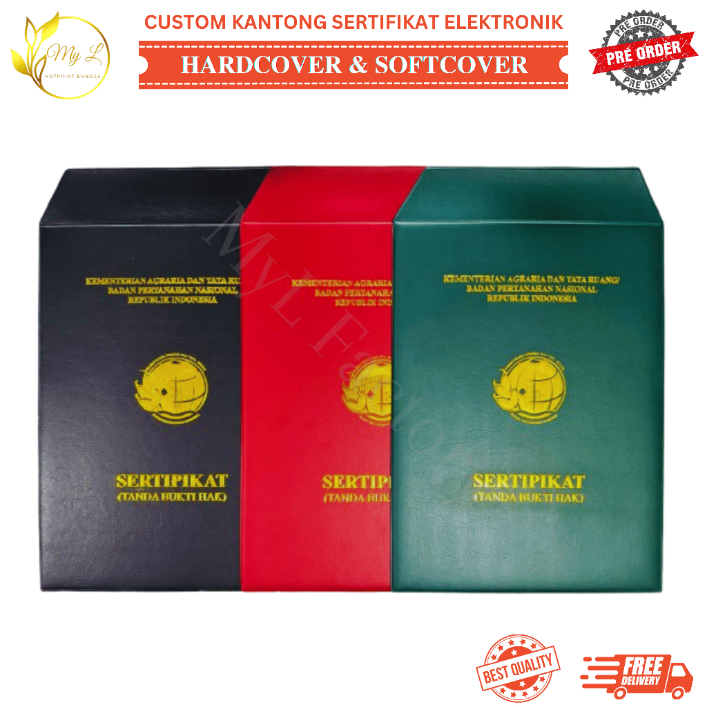 

My.L CUSTOM - Kantong F4 Sertifikat Tanah Elektronik BPN Notaris & PPAT, Sertipikat Rumah Ukuran Folio