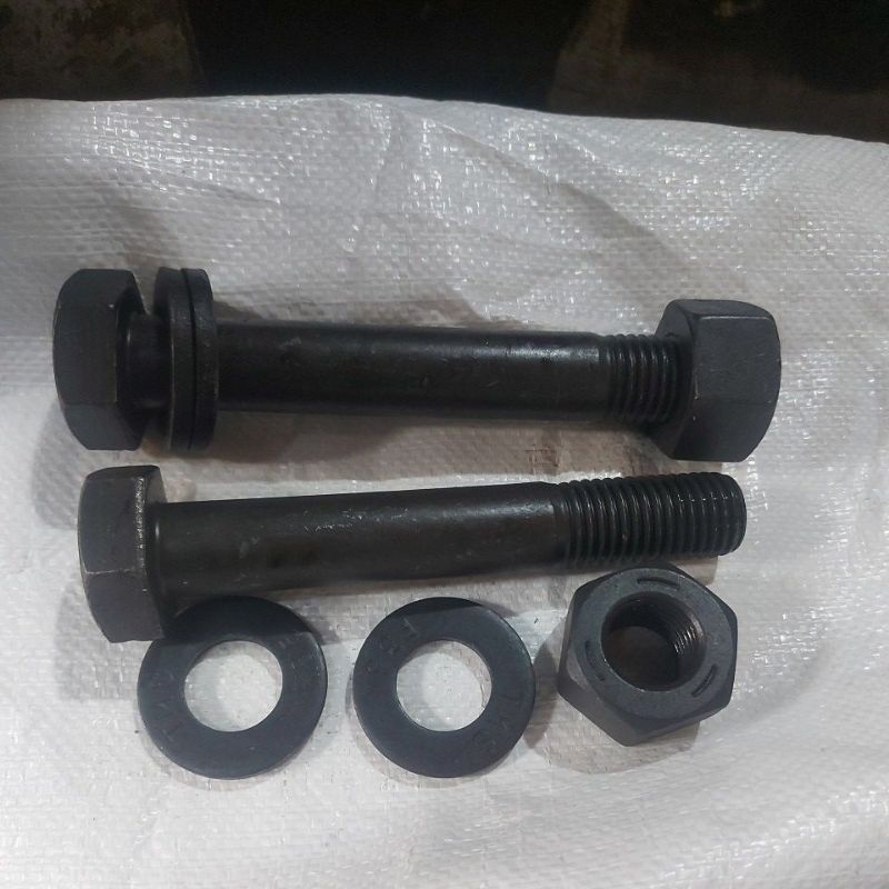 Baut Baja F10T M24x150 Set Ring Double Dan Mur Baut Baja Kunci 41 M24x170 F10T Set Mur Ring Baut Baj