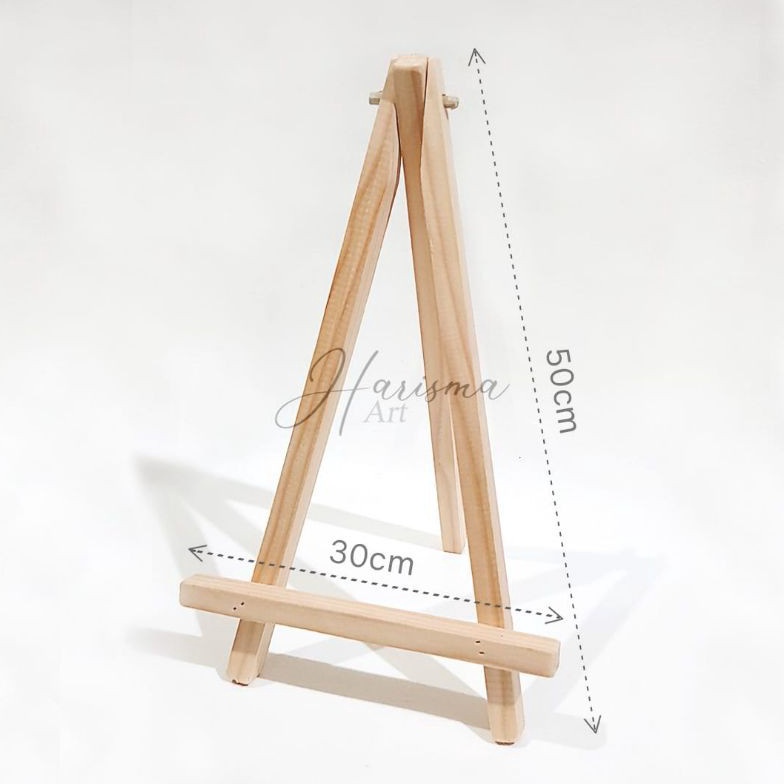 

KODE S52G Wooden EaselTripodStand KanvasLukisanFoto Ukuran Sedang