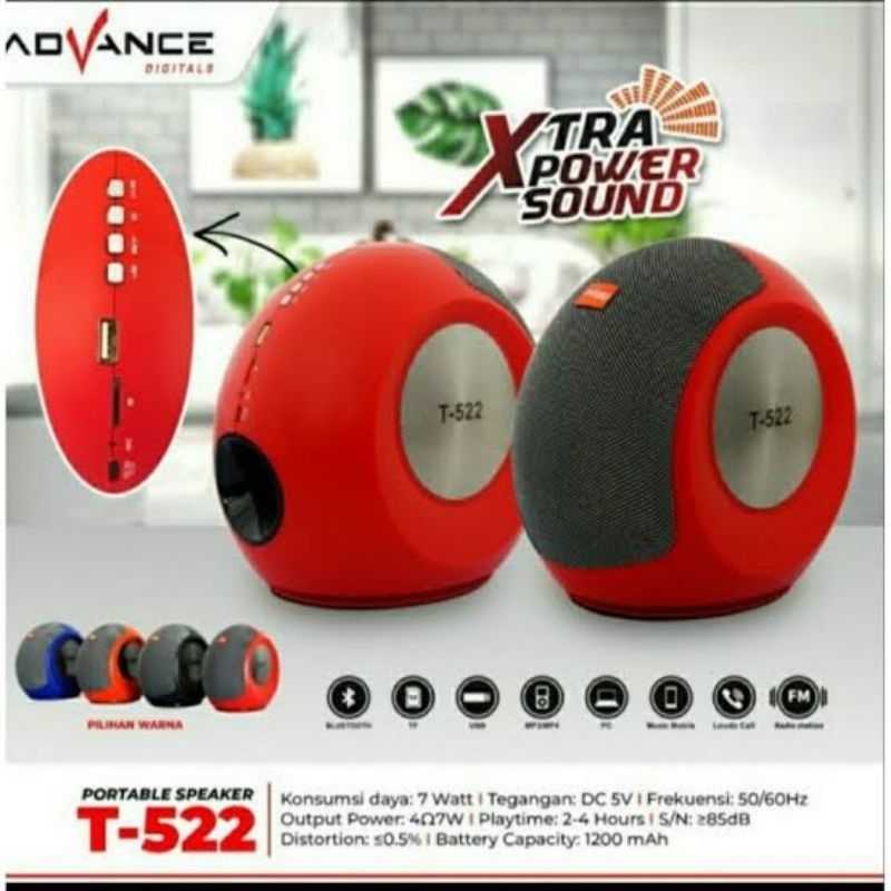 Speaker Bluetooth Portable ADVANCE T-522