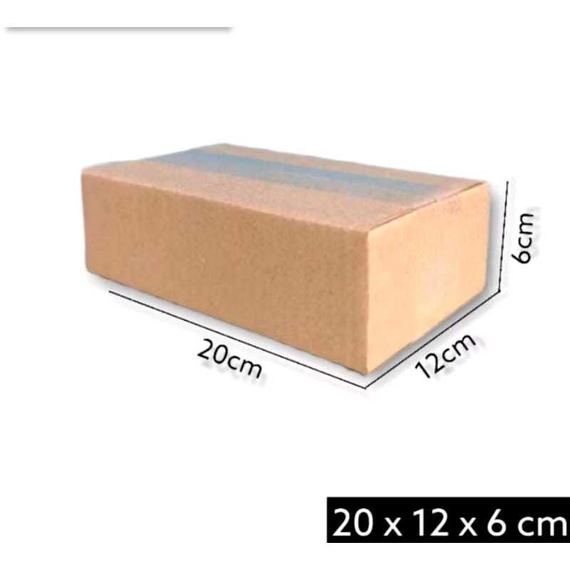 

Kardus Karton Box Ukuran 20x12x6 CM.... ST Single Wall Polos Untuk Packing Souvenir dll