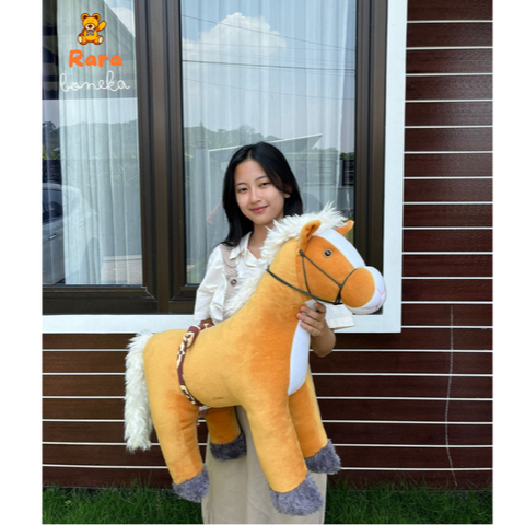 Boneka Kuda Standing berdiri Jumbo 1 Meter Premium SNI