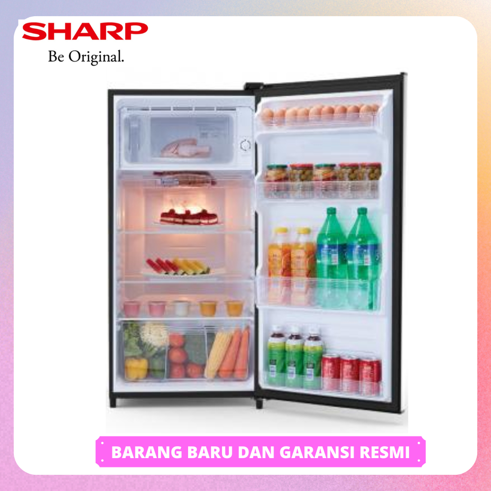 Kulkas Sharp Sj N182N-Hs, Sj182Hs, 182 Hs 1 Pintu Kirei Series