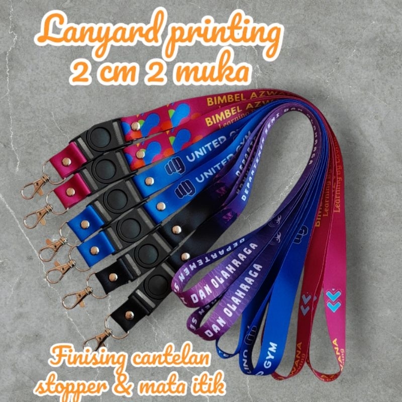 

tali lanyard printing sublime / cetak tali nametage / cetak tali idcard 2 cm 2 muka