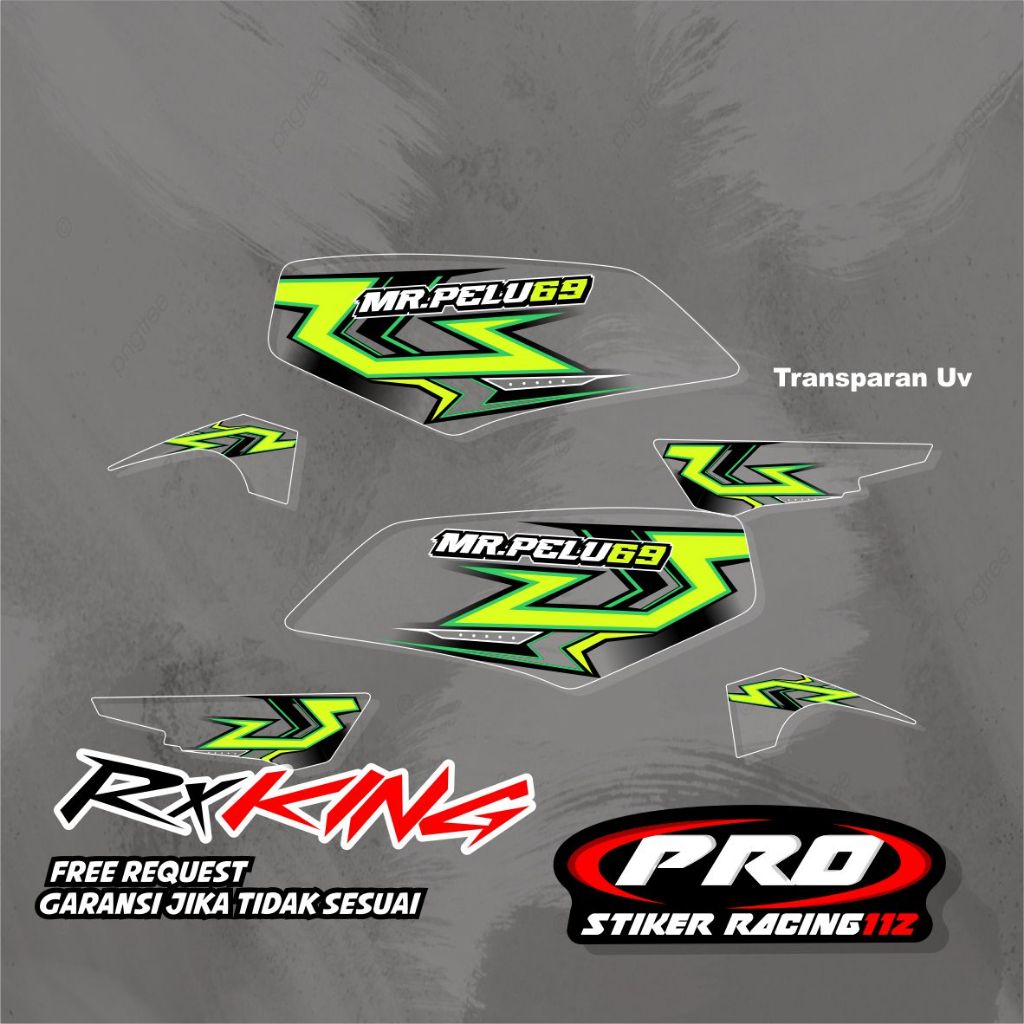 Striping Stiker Transparan UV Rx King Stiker Yamaha Rx king Stiker King