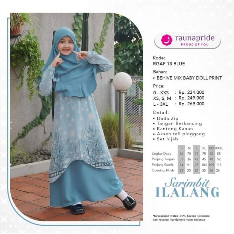 RAUNA BAJU GAMIS ANAK || RGAF 12 DUSTY, RGAF 13, RGAF KHAYRA