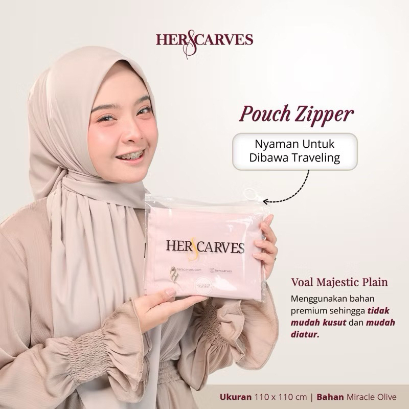 HIJAB HERSCARVES POLOS POUCH/ HIJAB HERSCARVES POUCH LOGO