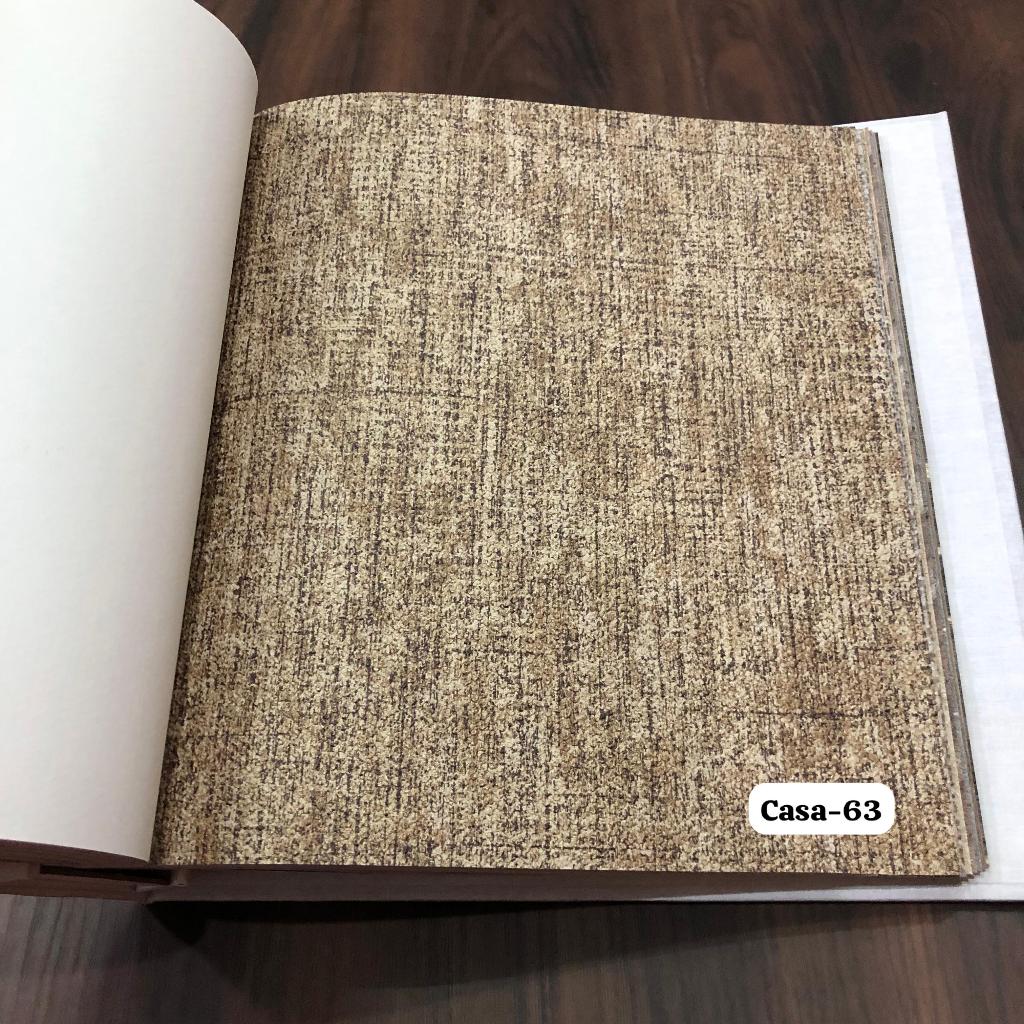 Wallpaper Dinding Polos Serat Kain Kanvas Putih Abu Coklat Premium Casawall