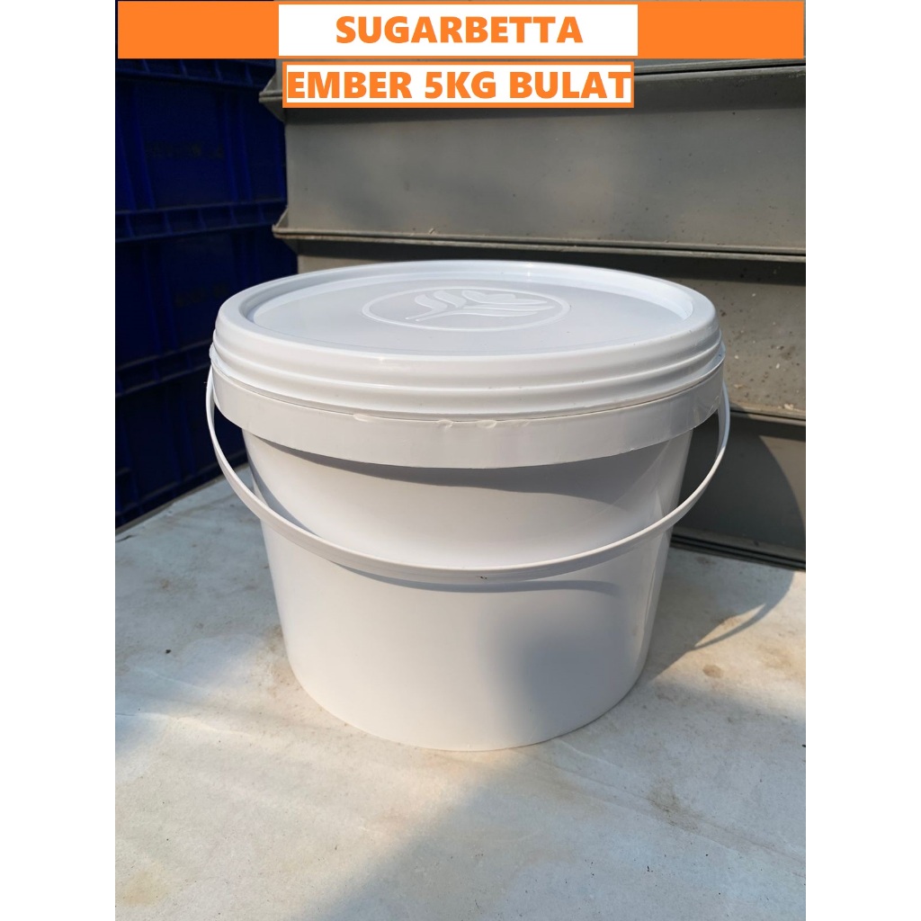 wadah air 5kg Pail plastik 5kg bekas ember 5kg putih