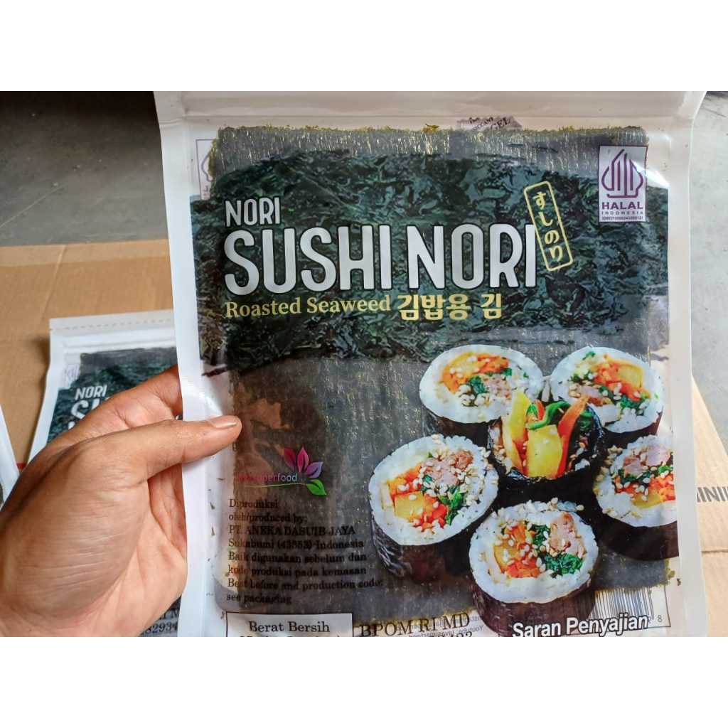 

Sushi Nori Seaweed Rumput Laut Panggang / Sushi Nori Sakao HALAL 5/10/20/50 Sheets/lembar