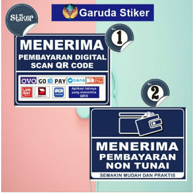 

stiker menerima pembayaran digital menerima pembayaran non tunai