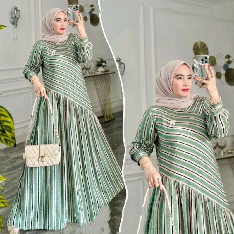 gamis salur Model Serong/Gamis Wanita katun premium Motif blaster/Gamis Serong Model Terbaru/Gamis M