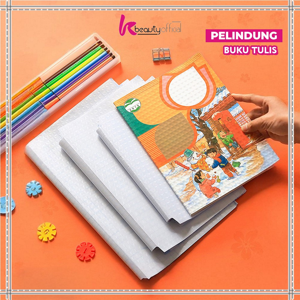 

KB-A101 Sampul Buku Plastik Isi 10 Lembar Stiker PVC Tahan Air / Sampul Plastik Film Pelindung Buku Tulis Anak Sekolah