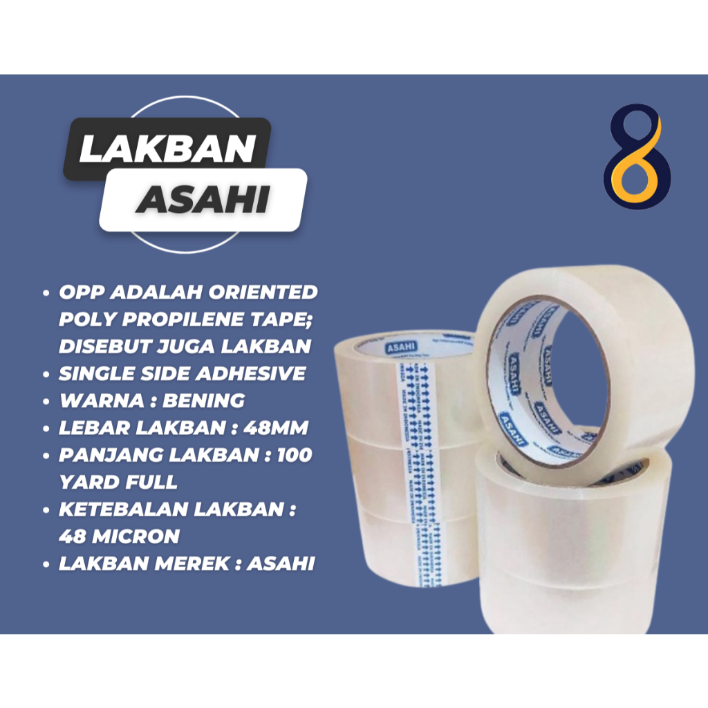 

Lakban Bening Asahi – 100 Yard 48 MIC