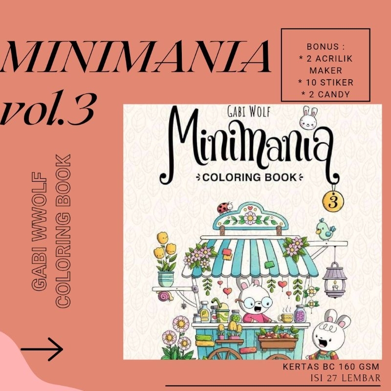 

(27 lmb) Buku Mewarnai Gabi Wolf Minimania Vol. 3 Coloring Boom