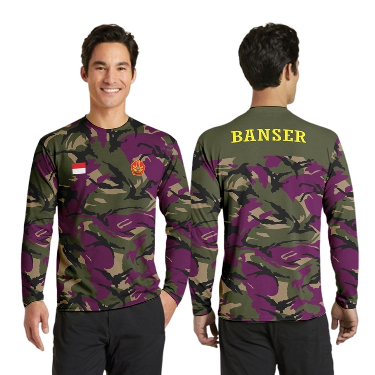 kaos pria baju banser - jersey loreng banser bisa tambah nama dan logo