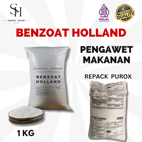 

Benzoat holland 1 kg sodium benzoate purox repack pengawet makanan foodgrade