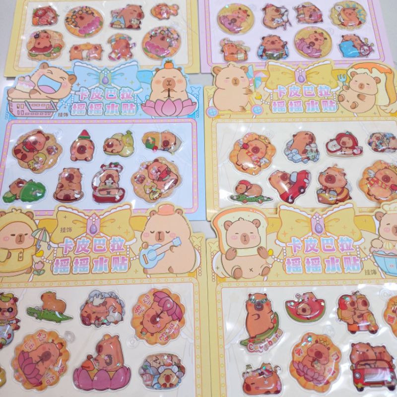 

Sticker air glitter dan diy gantungan kunci 801 CAPYBARA