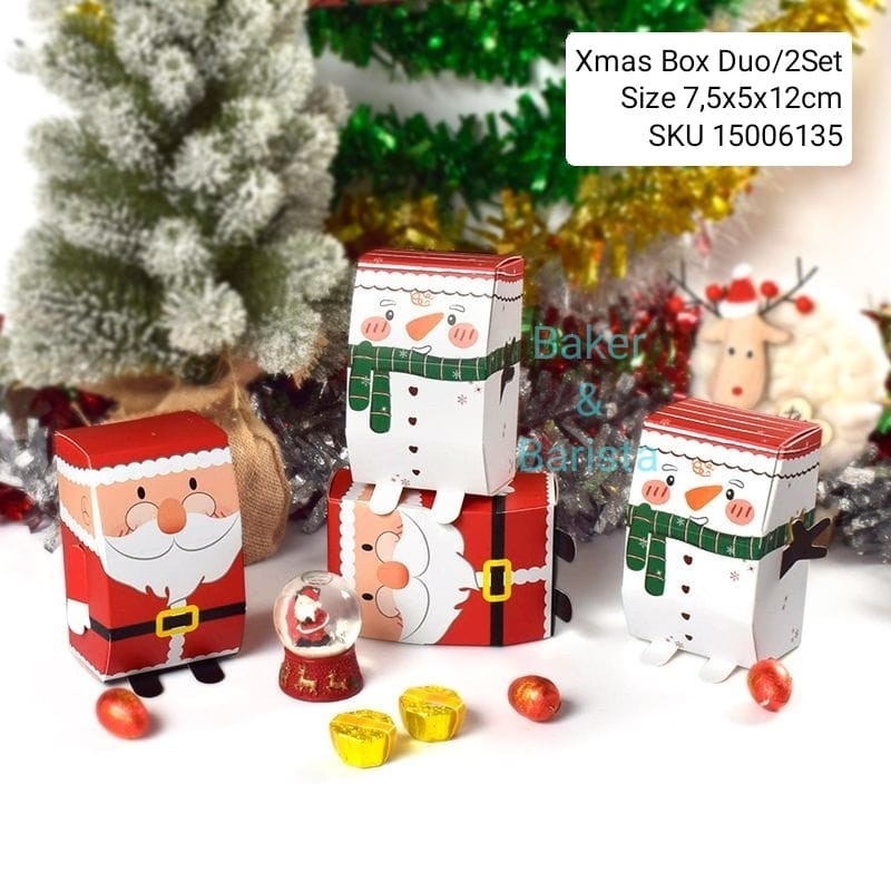 

Xmas Box Duo /2set box toples kue kering Gift Kado hampers kue natal Christmas