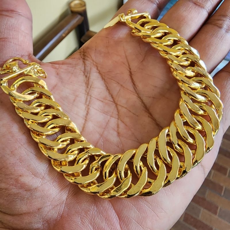 Gelang Rantai Double Lipan Jumbo Sangket Padang