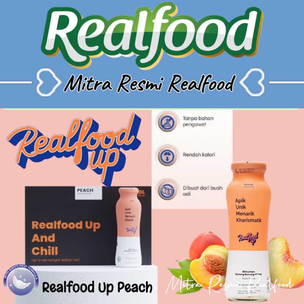 

Realfood Up Peach ( Minuman Sarang Burung Walet + Persik ) MRR