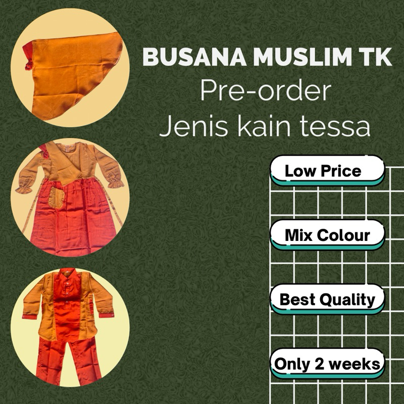 [pre-order] seragam busana muslim tk atau tpq