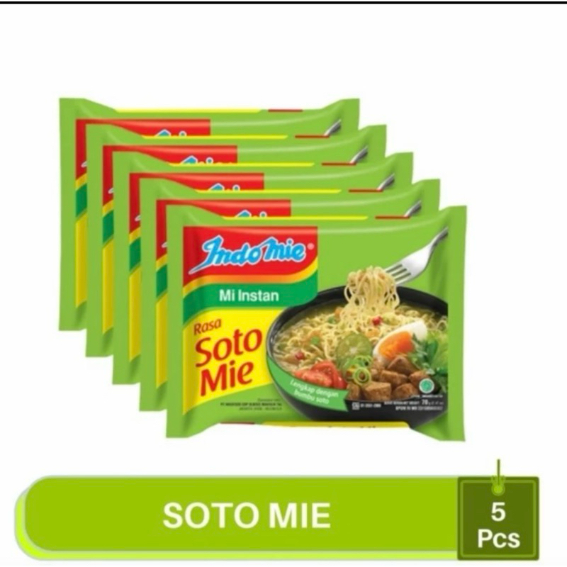 

Indomie soto 70gr isi 5pcs