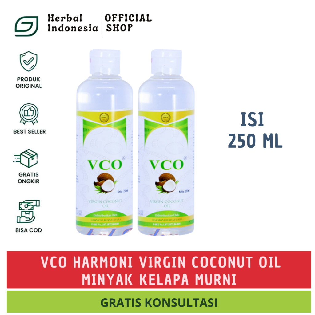 

VCO Harmoni Virgin Coconut Oil 250 ml| Minyak Kelapa Murni