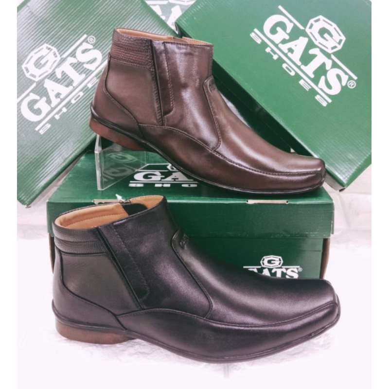 SEPATU PRIA BOOTS KULIT GATS ZU 0051 ORIGINAL