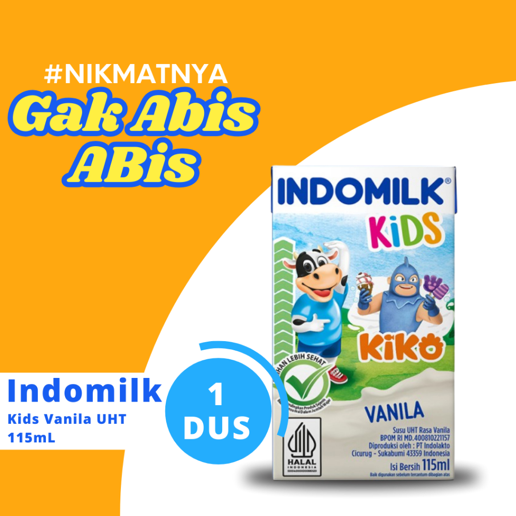 

Indomilk Kids Vanila UHT 115 Ml 1 Dus 3 5 pcs