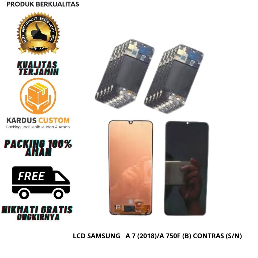 LCD SAMSUNG A 7 (2018)/A 750F (B) CONTRAS (S/N)