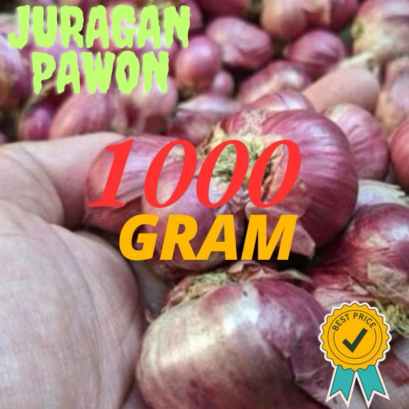 

[FREE SAMBAL BAWANG GURIH] BAWANG MERAH 1 KG KUALITAS SUPER
