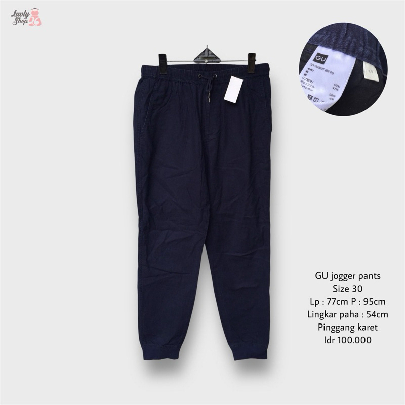 gu by uniqlo jogger pants navy