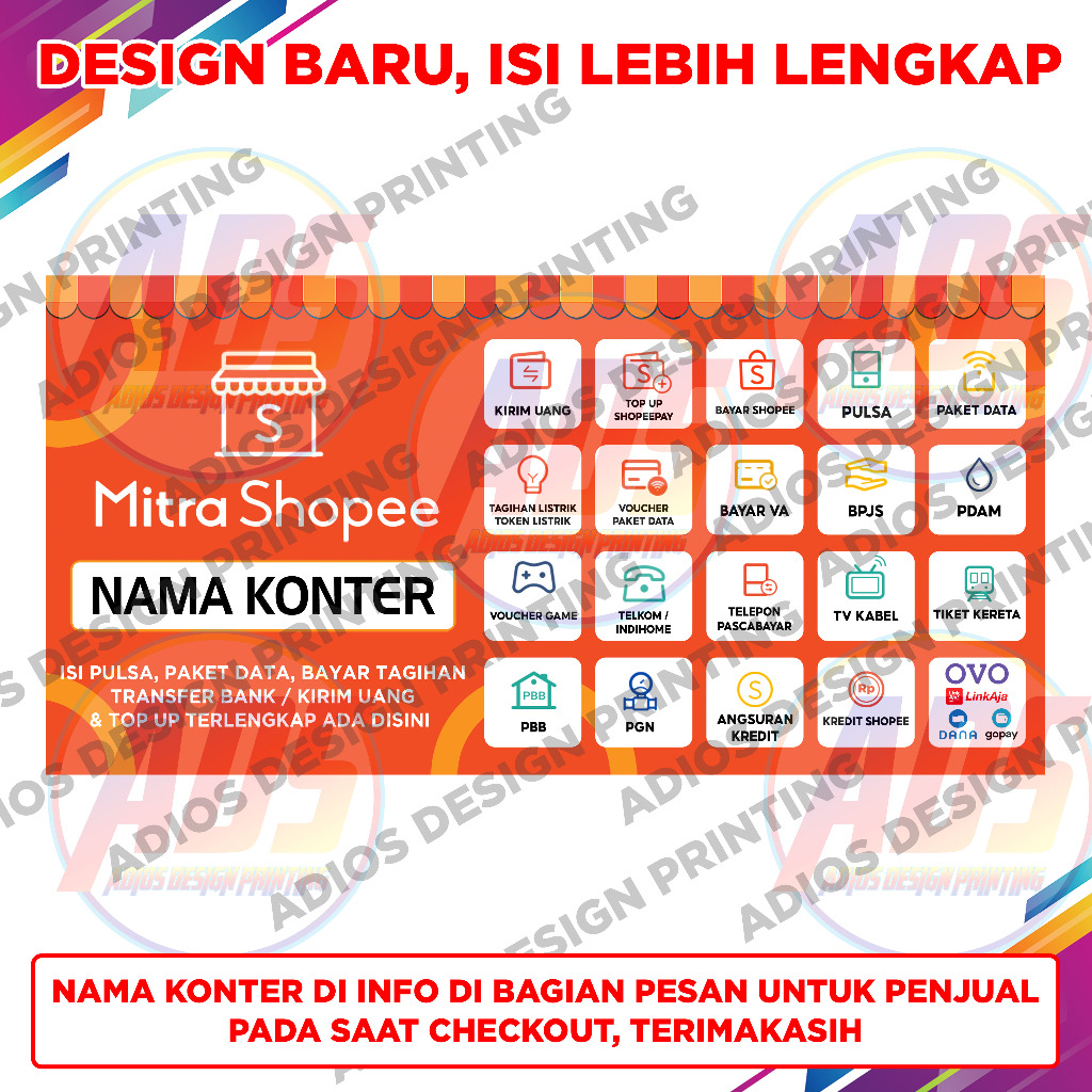 Spanduk Banner MItra Shopee Uk Variasi