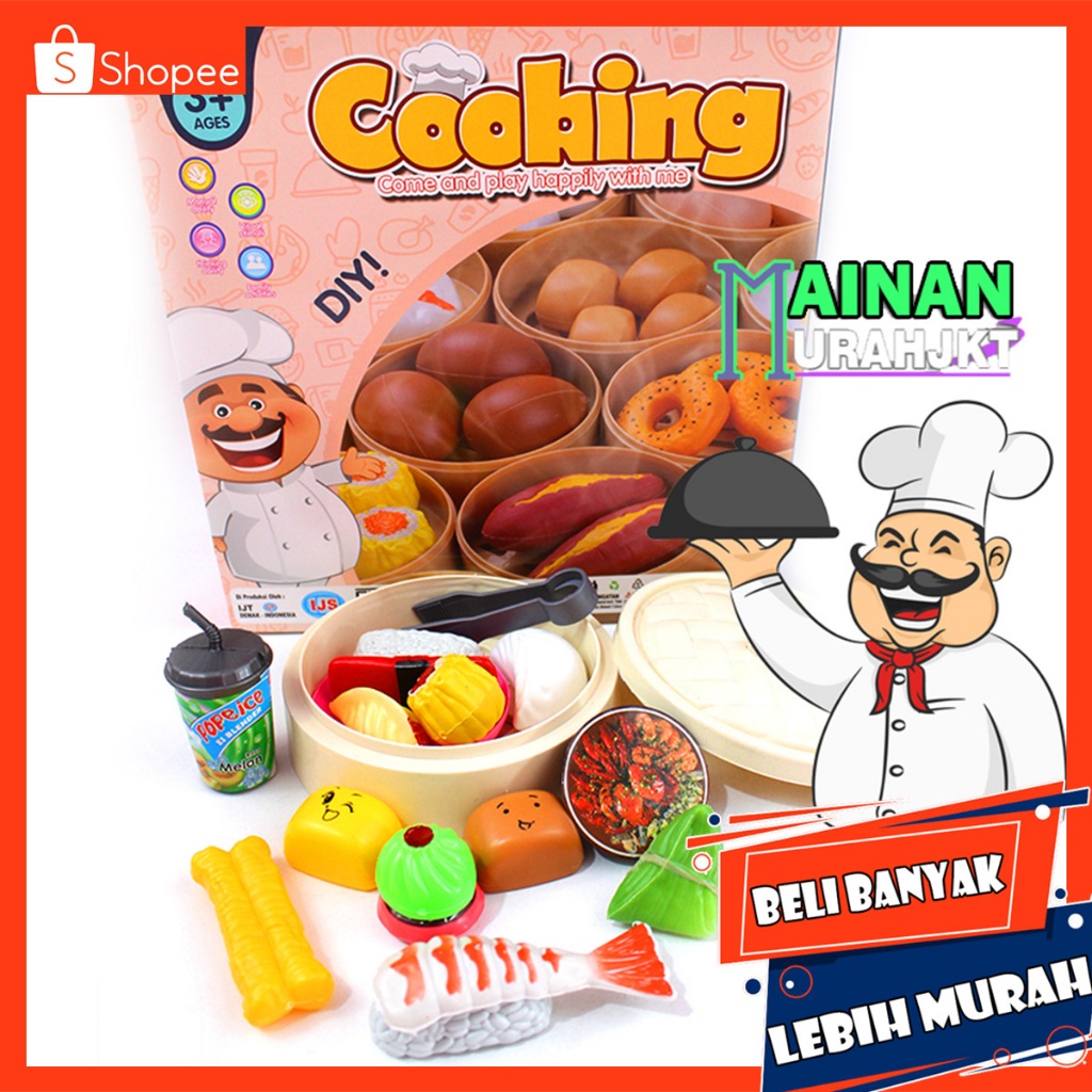 Mainan Anak Grosir Murah Cooking Dimsum Dus Ss1990 Mainan Makanan Dimsum Sushi Resto Jepang Delicious Food