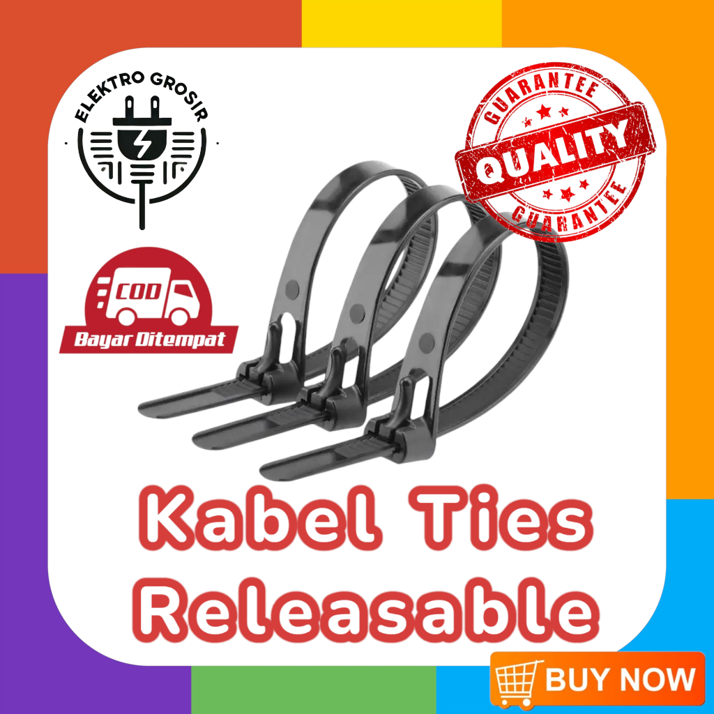 

Releasable cable ties self-locking 7.2X250mm tie