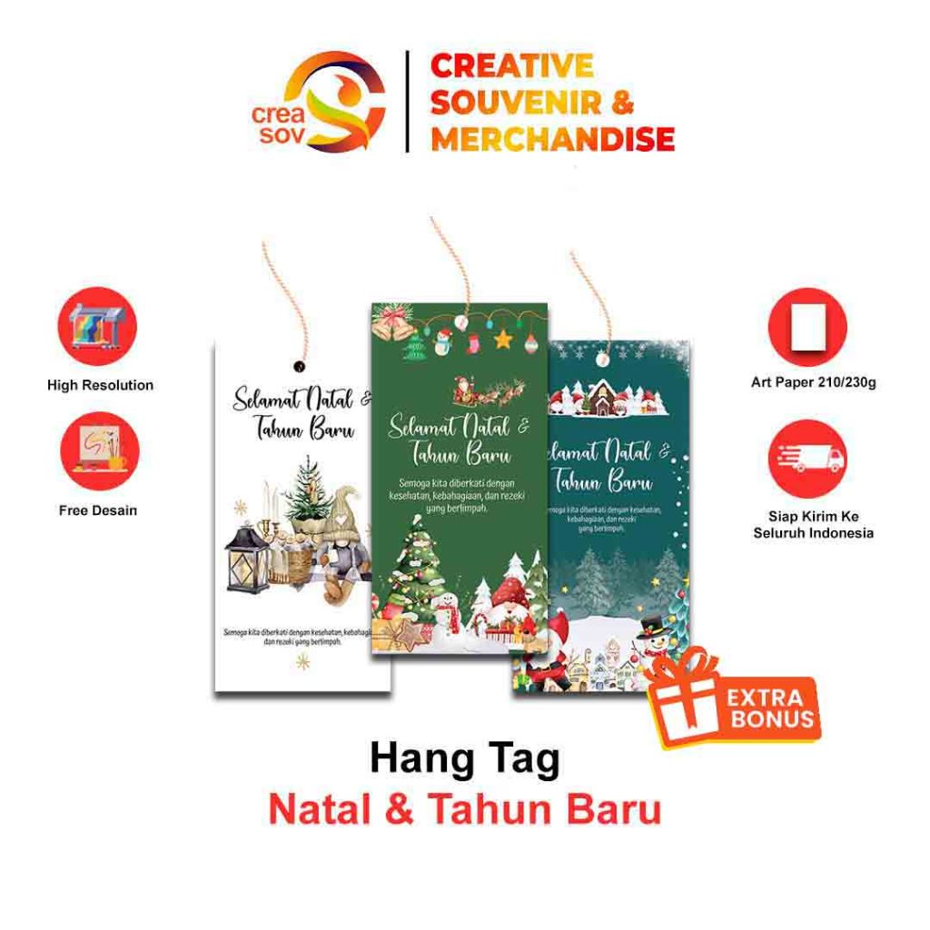 

Creasov - Hangtag Natal Hampers Merry Christmas Gift Card Hangtag Natal Ucapan Hang Tag Free Tali