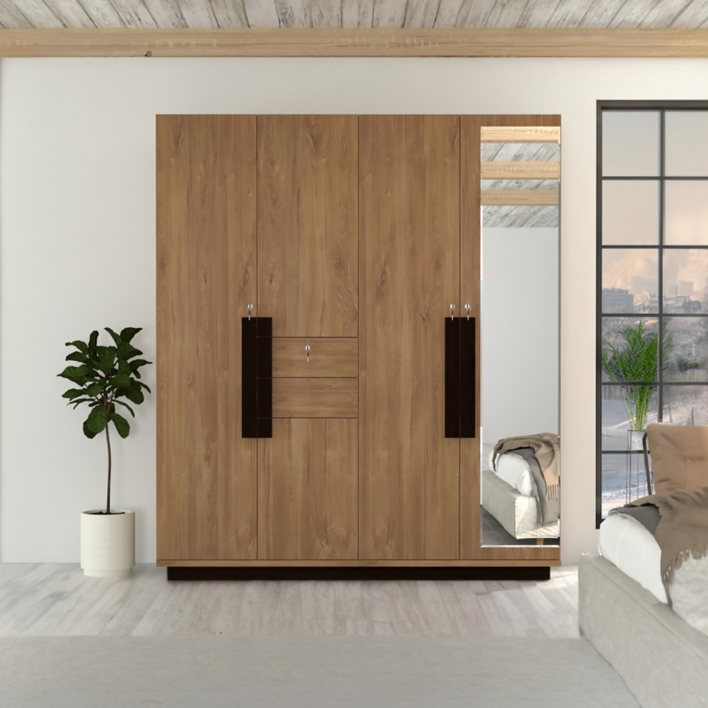 Avanti BELLAMY LP 401 Lemari Pakaian 4 Pintu 199.9x61x230.5 cm Wahana Teak