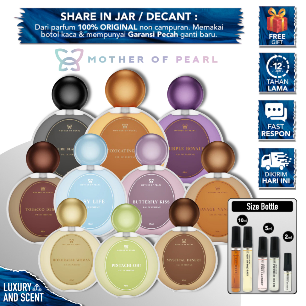 DECANT MOTHER OF PERFUMERY (SHARE IN JAR) Tasya Farasya MoP Pearl Travel Size 1/2/5/10ml Pistachi Oh