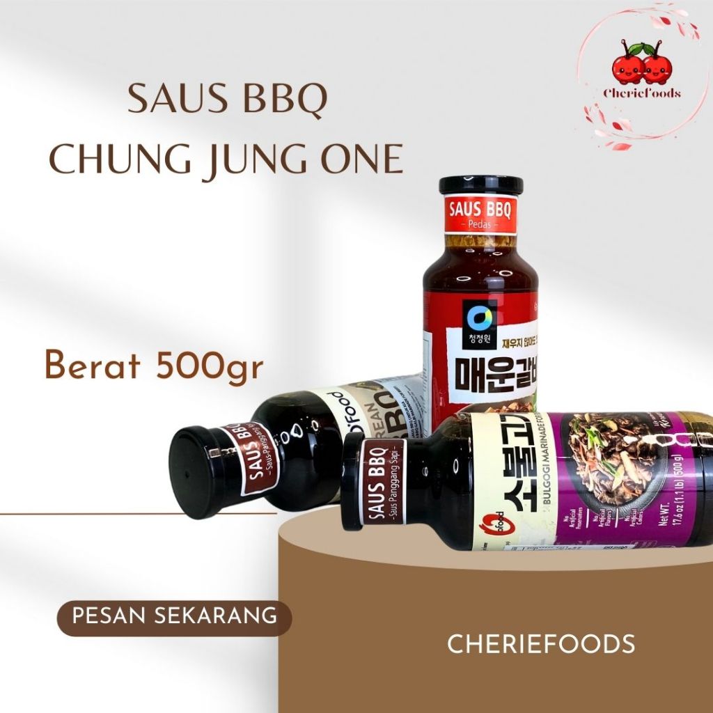 

Beef Bulgogi / Galbi Marinade 500gr Chung Jung One / Saus Daging BBQ / Saus Korea / Kemasan Baru