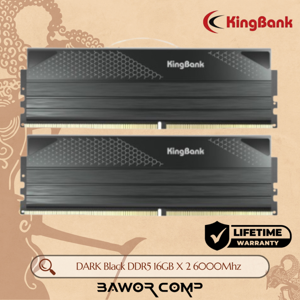 KINGBANK XMP Dark Longdimm DDR5 16GB x 2 6000Mhz | Memory Ram 32 GB PC 6000