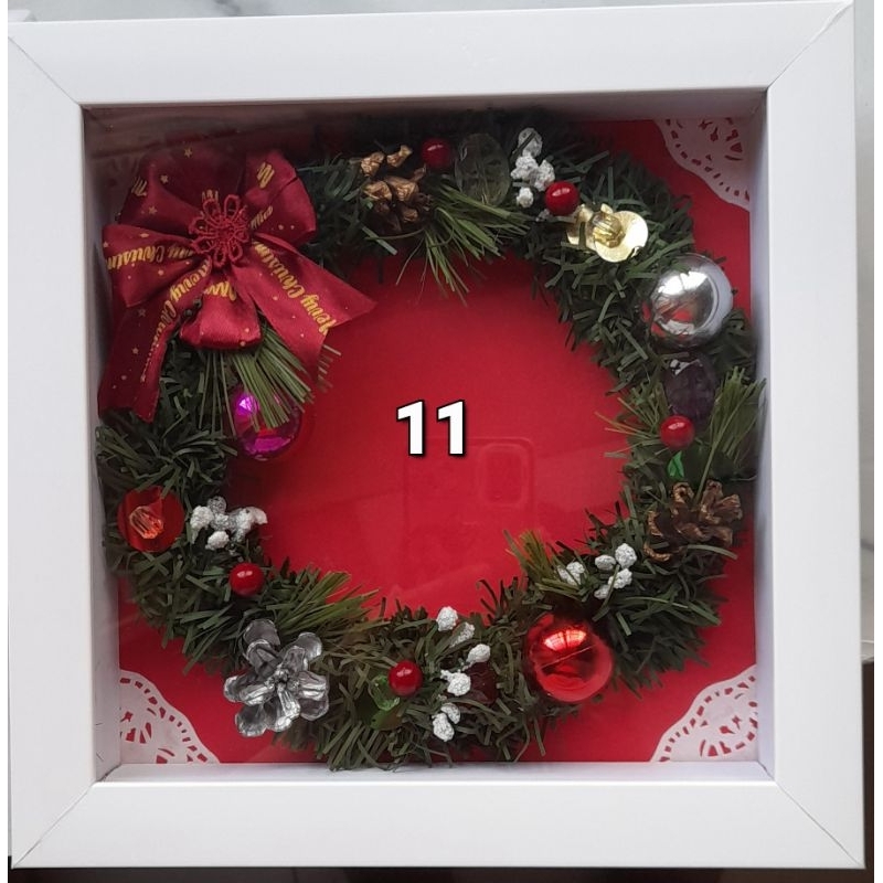Pajangan Natal, gift natal dalam frame 3d