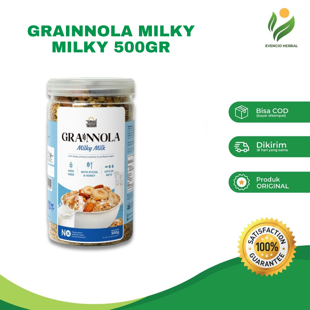 

Grainnola Timur tengah Sereal sarapan rasa Milky Milky - 500gr