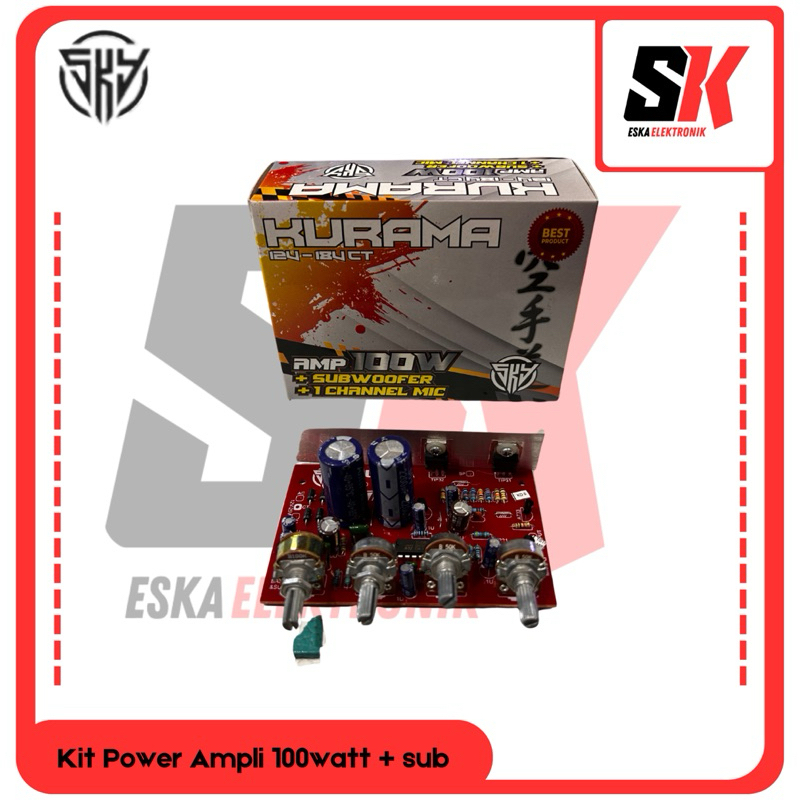 Kit KURAMA Power Ampli 100 watt + Subwoofer
