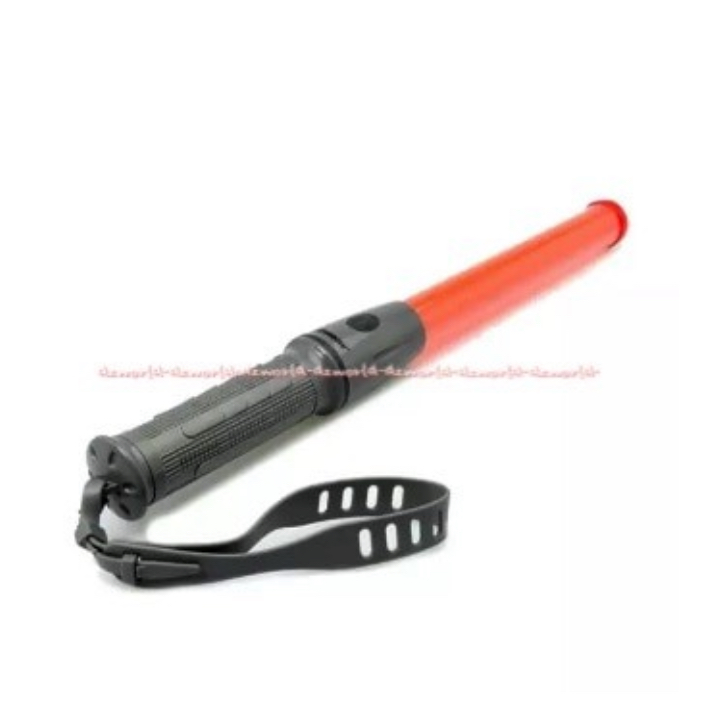 Krisbow Signal Led Light 55cm Tongkat Lalu Lintas LED Merah Pegangan Anti Slip Lampu Seperti Alat Pe