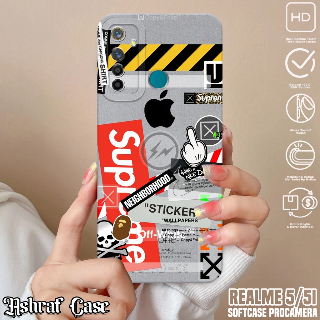 Case Realme 5 / Realme 5i - Casing Realme 5i / Realme 5 Motif BA - Softcase Hp Realme 5i - Kondom Hp