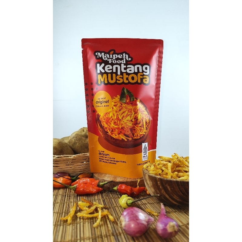 

Kentang mustofa oven Maipeh food Premium mini size isi 40 gram harga untuk 1 pouch - Varian Rasa Kentang aja/Original